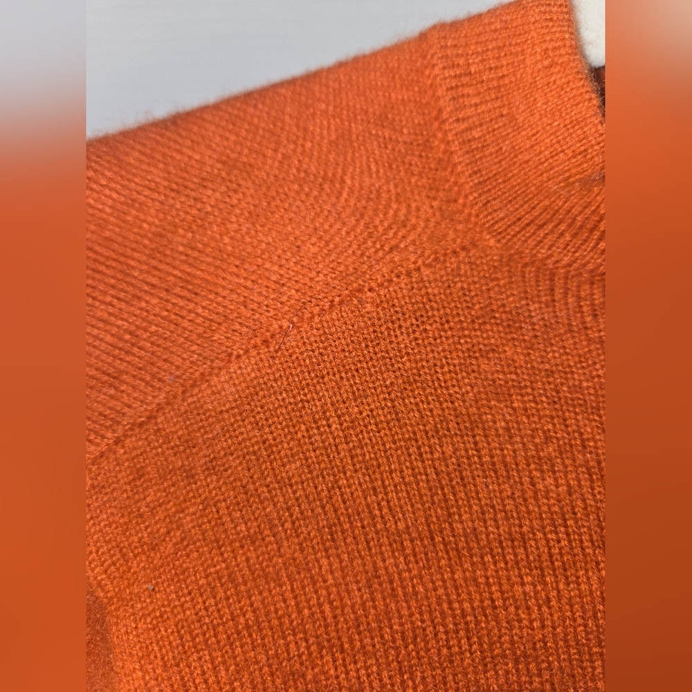 Evolution By Cyrus Orange Wrap Small Cashmere Fall Sweater - Picture 8 of 11